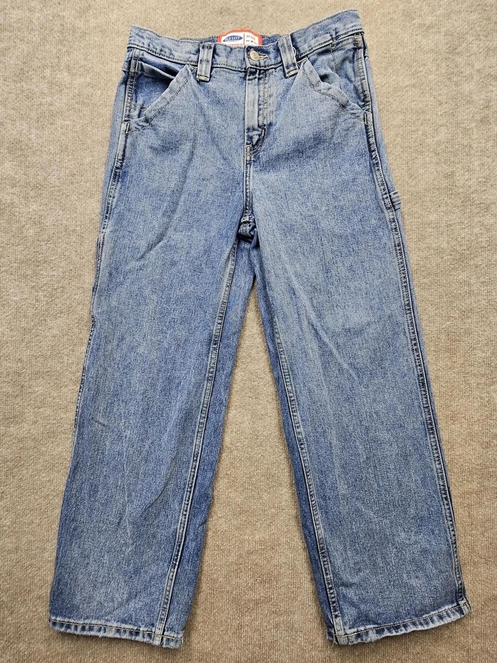 Vintage Old Navy Painter Carpenter Jeans Boys 14 Adjustable Waist Denim 90s